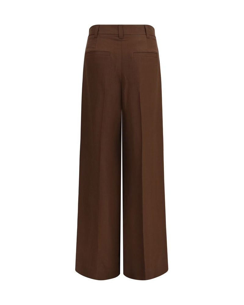 Brunello Cucinelli Brown Viscose Casual Pant Glam Steals