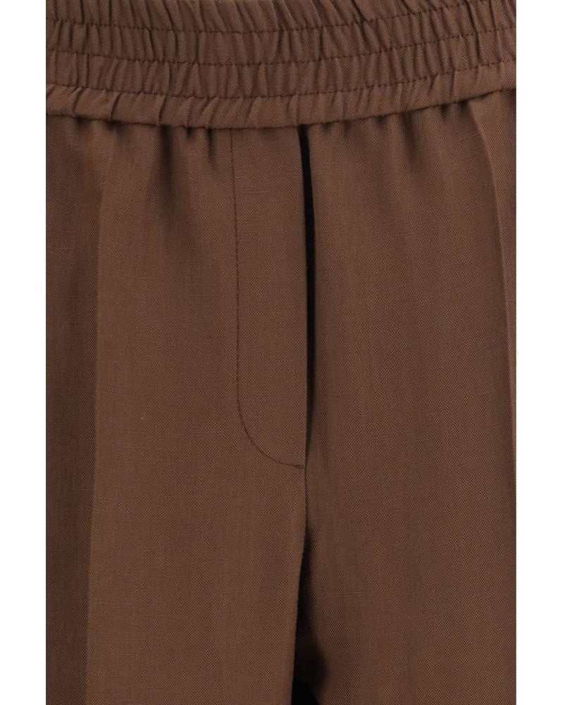 Brunello Cucinelli Brown Viscose Casual Pant Glam Steals