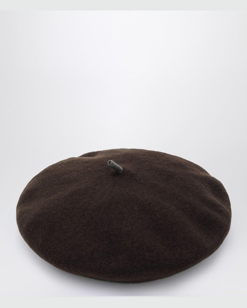 Brunello Cucinelli Brown Wool Beanie Glam Steals