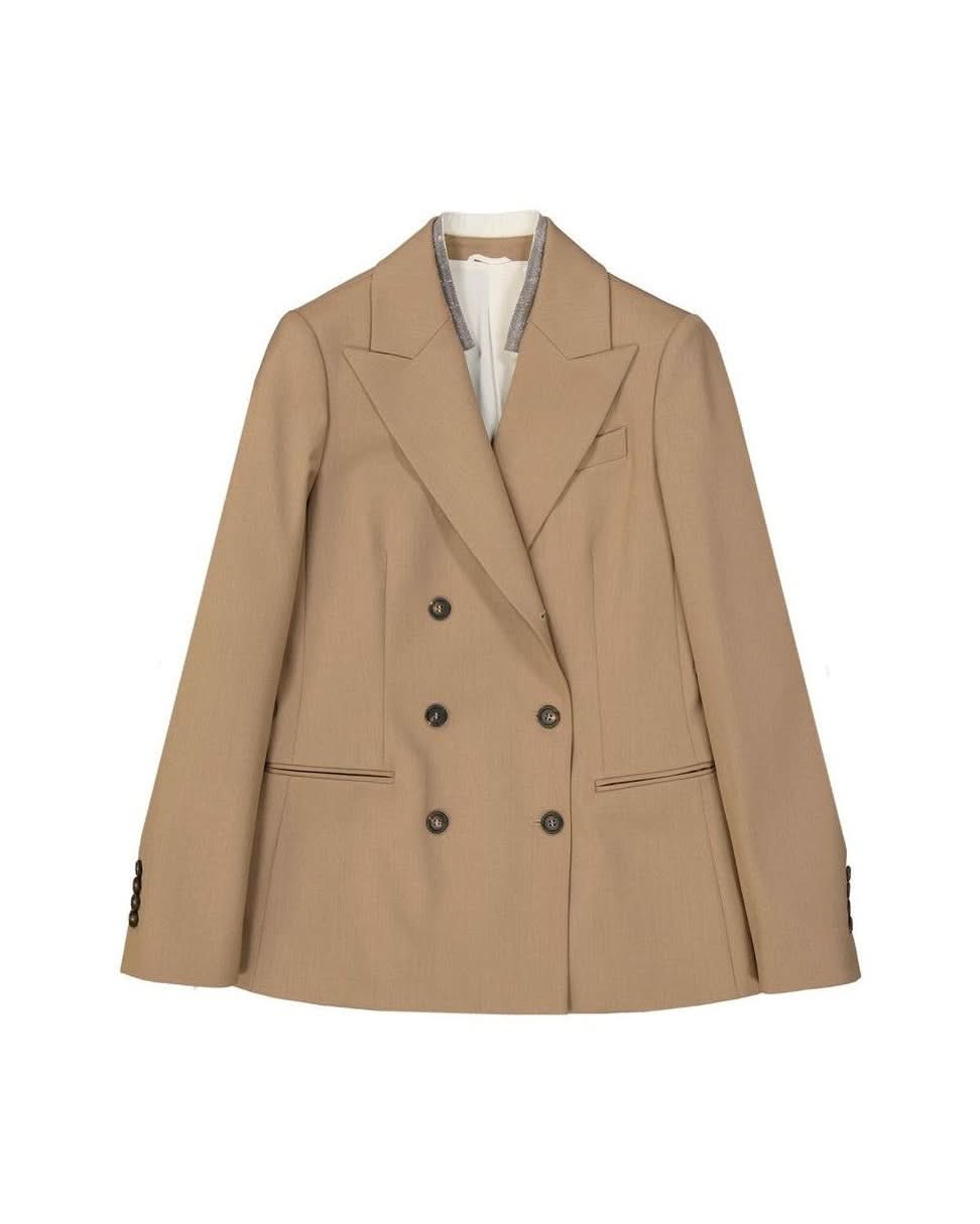 Brunello Cucinelli Brown Wool Coat Coats & Jackets