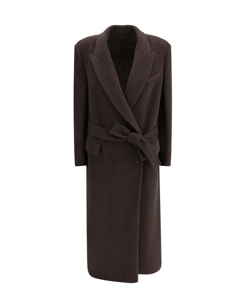 Brunello Cucinelli Brown Wool Fleece Coat 