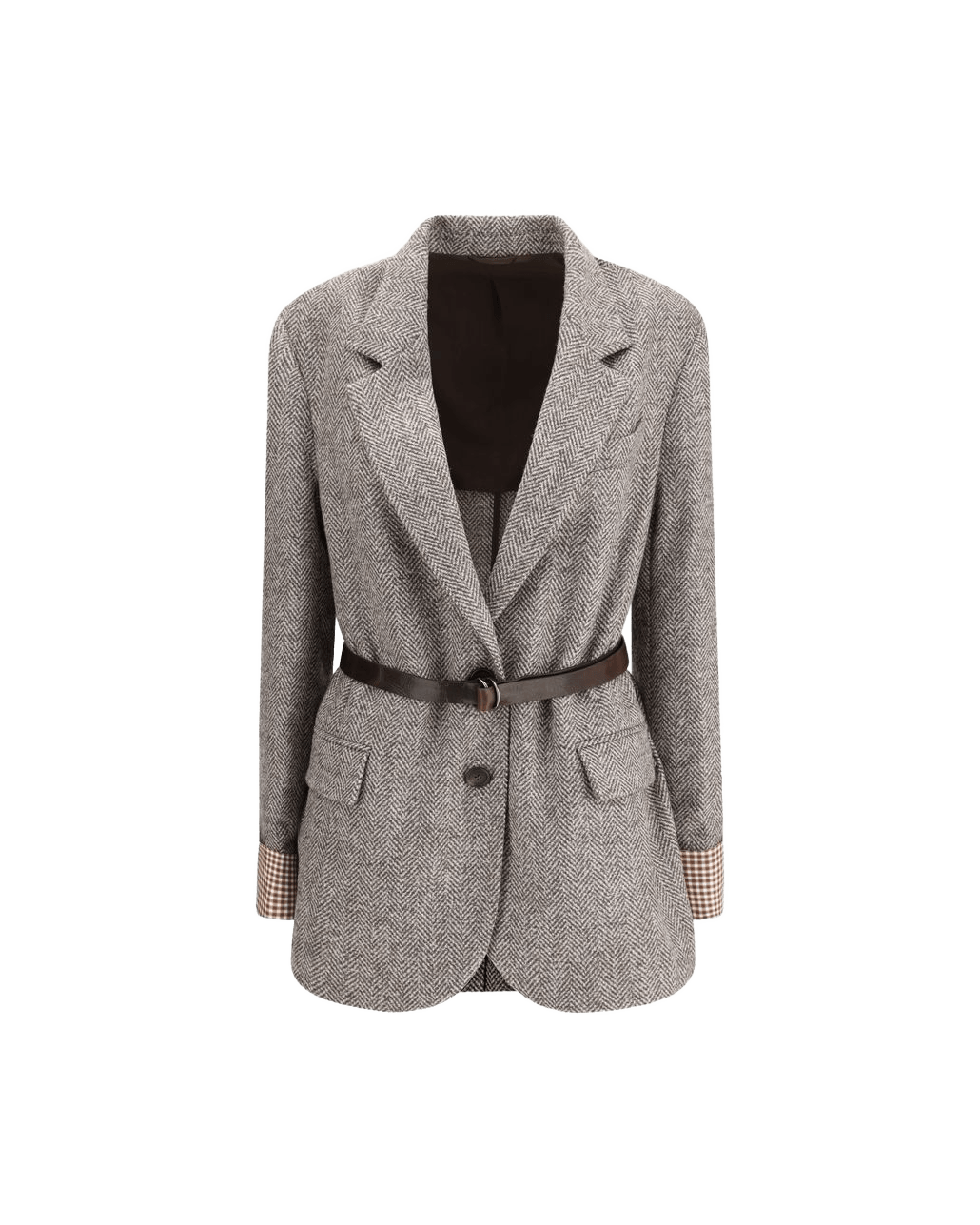 Brunello Cucinelli Brown Wool Fleece Coat Glam Steals