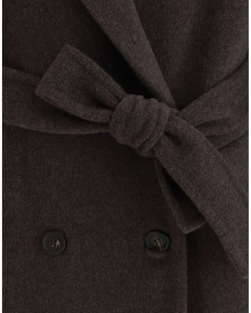 Brunello Cucinelli Brown Wool Fleece Coat 