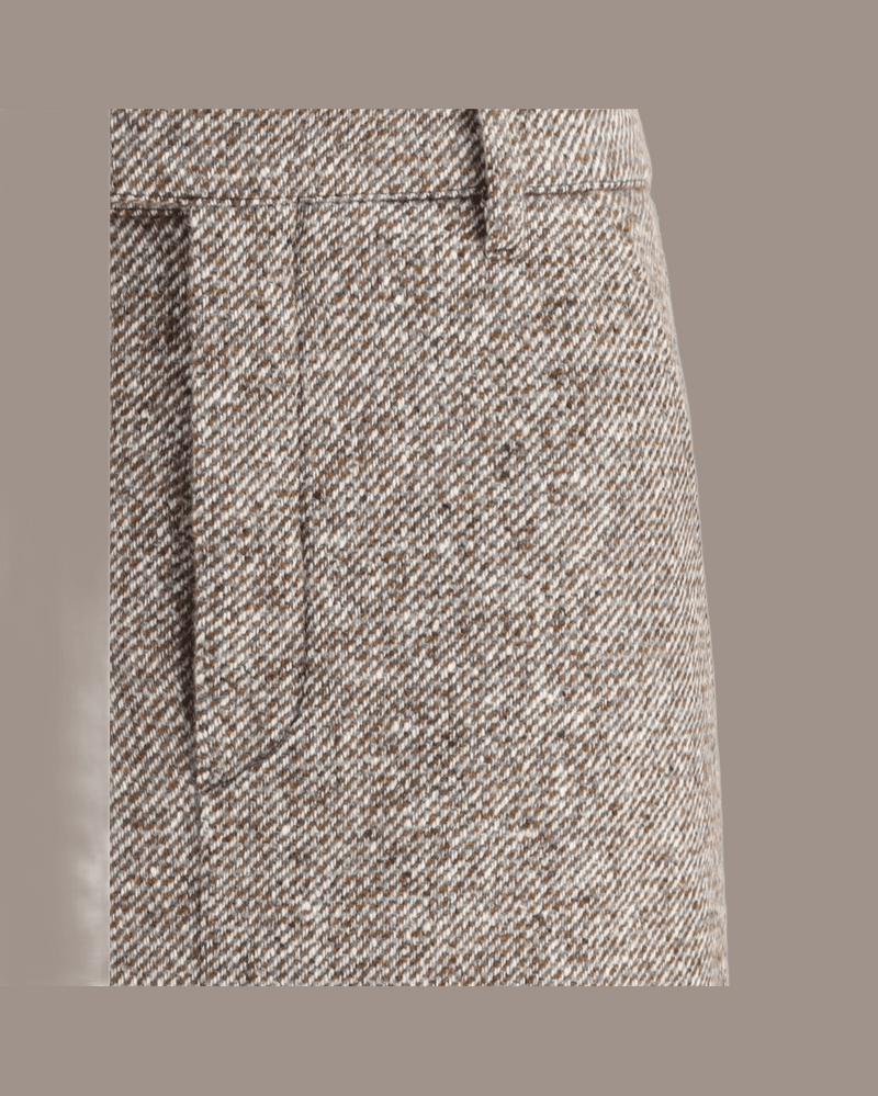 Brunello Cucinelli Brown Wool Fleece Long Skirt Glam Steals