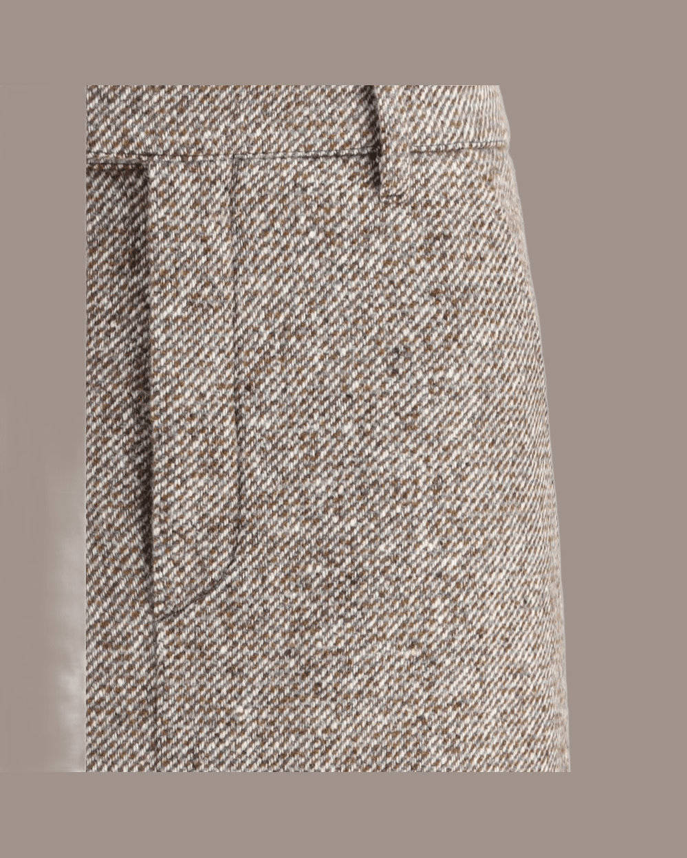 Brunello Cucinelli Brown Wool Fleece Long Skirt Glam Steals
