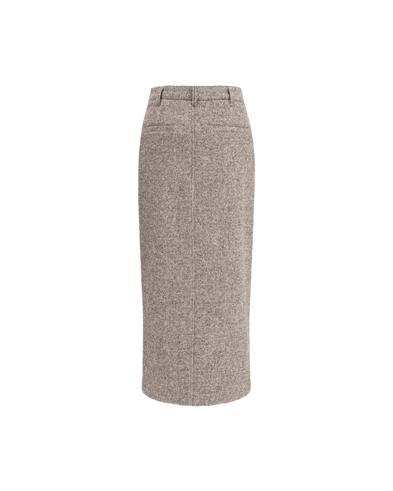 Brunello Cucinelli Brown Wool Fleece Long Skirt Glam Steals