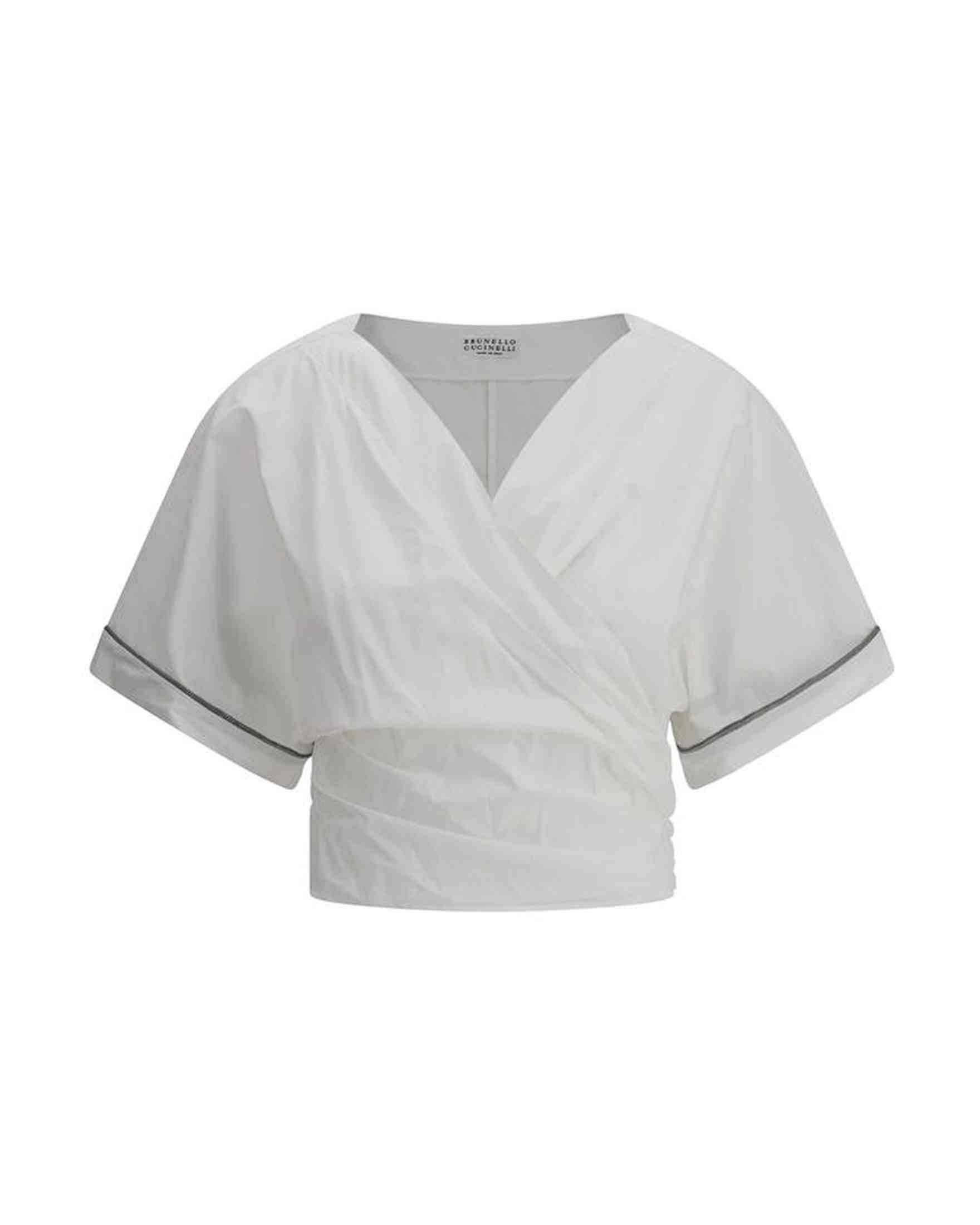 Brunello Cucinelli Buckle-Knotted Waist Blouse Glam Steals