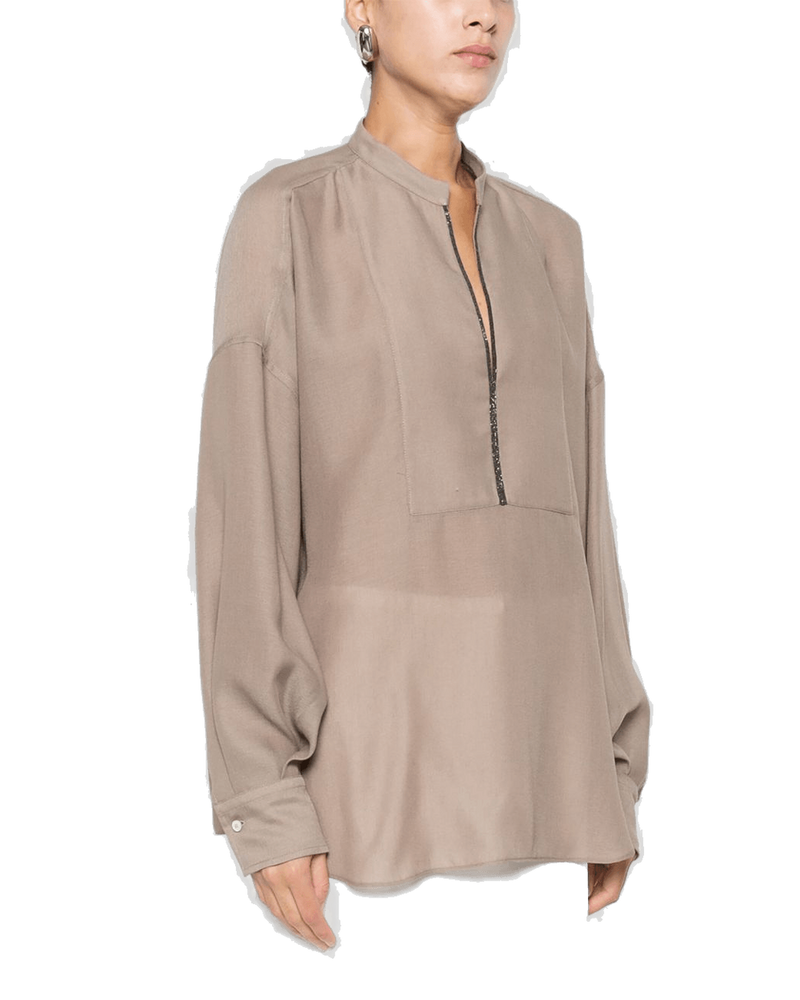 Brunello Cucinelli Camel Shirt Glam Steals