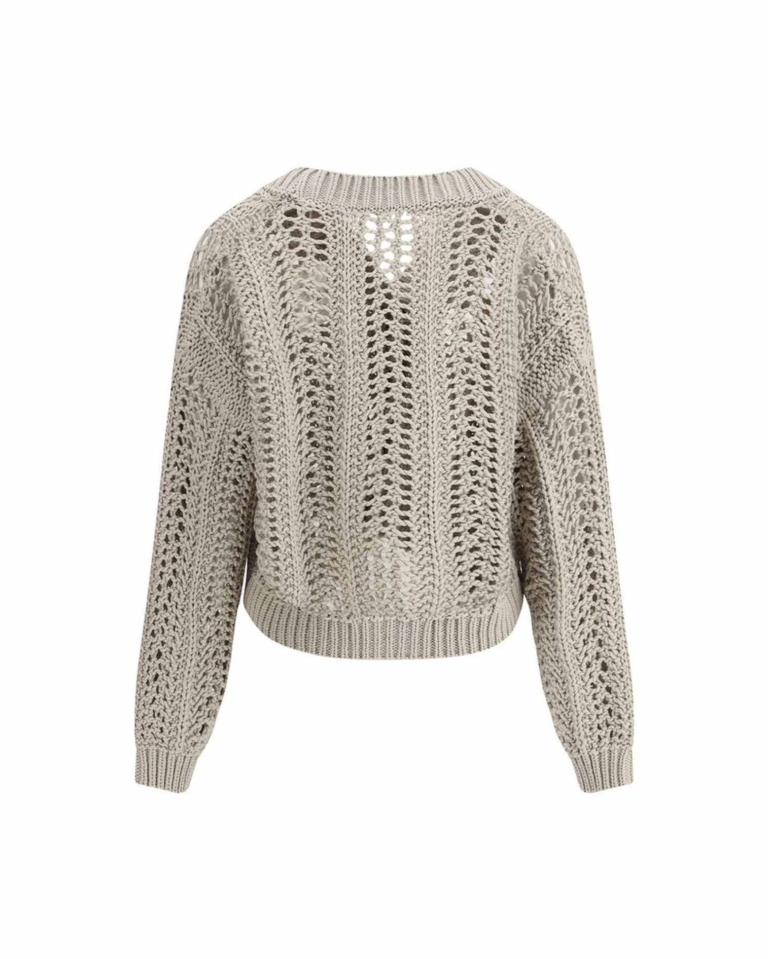 Brunello Cucinelli Cardigan In Perforated Knit Glam Steals