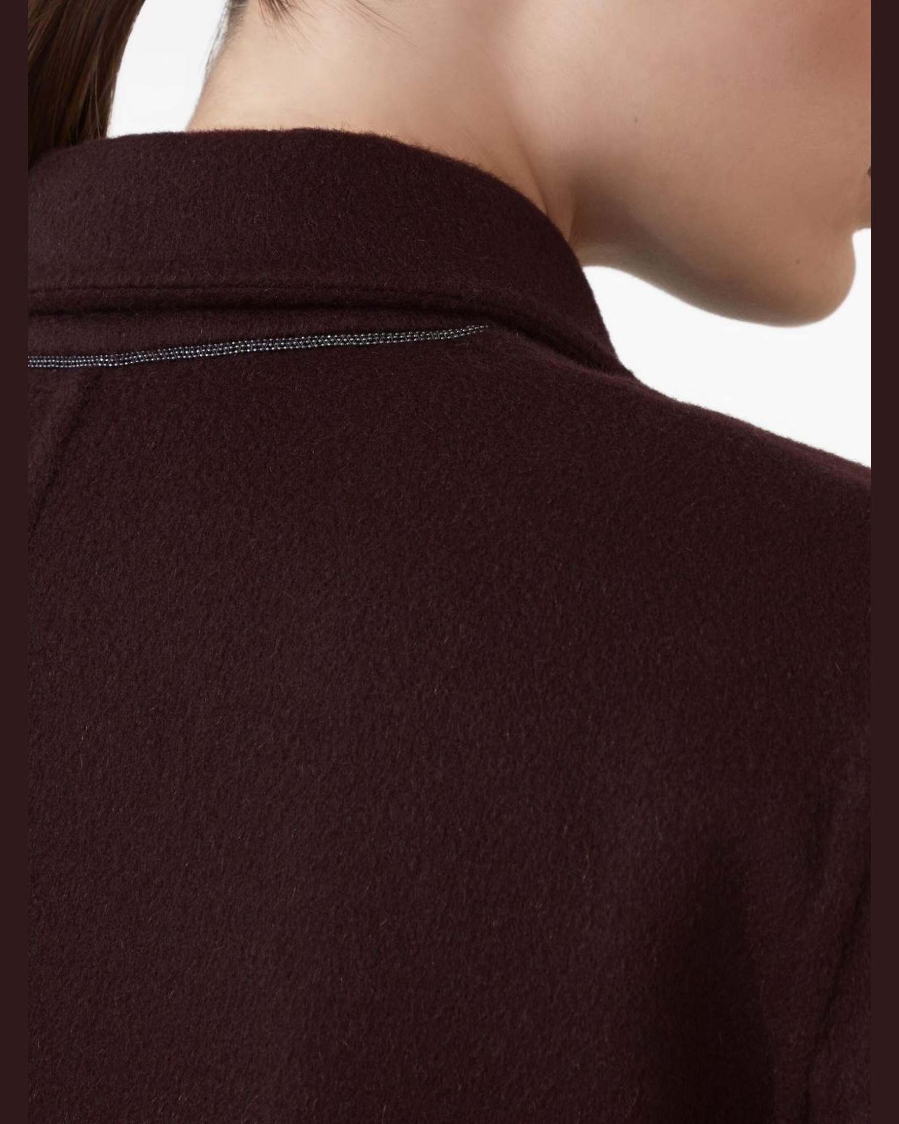 Brunello Cucinelli Coat Bordeaux Glam Steals