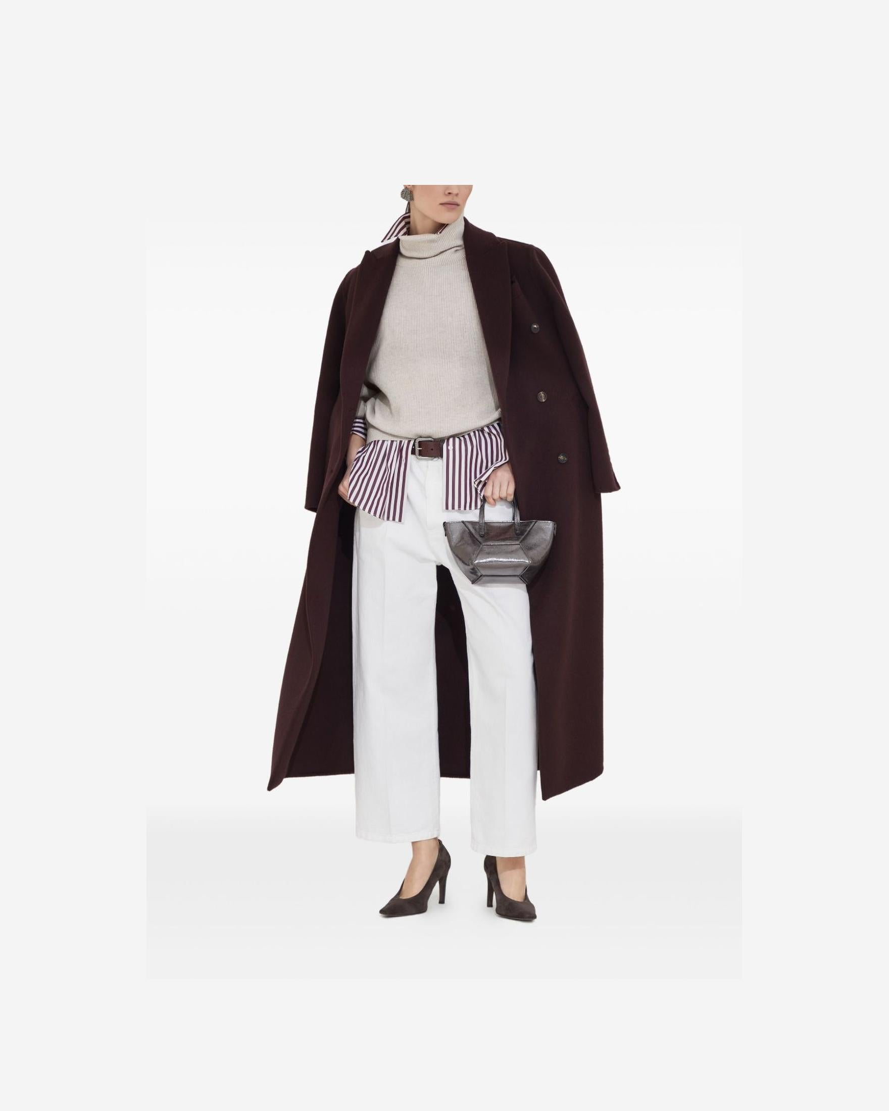Brunello Cucinelli Coat Bordeaux Glam Steals