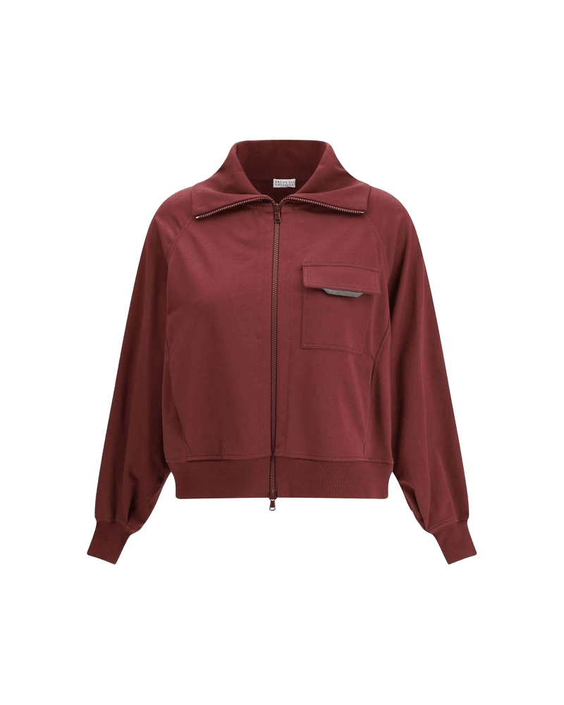 Brunello Cucinelli Cotton Bordeaux Cardigan Glam Steals