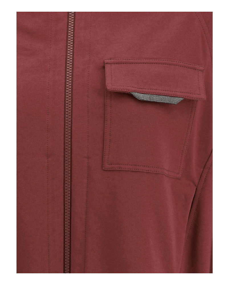 Brunello Cucinelli Cotton Bordeaux Cardigan Glam Steals