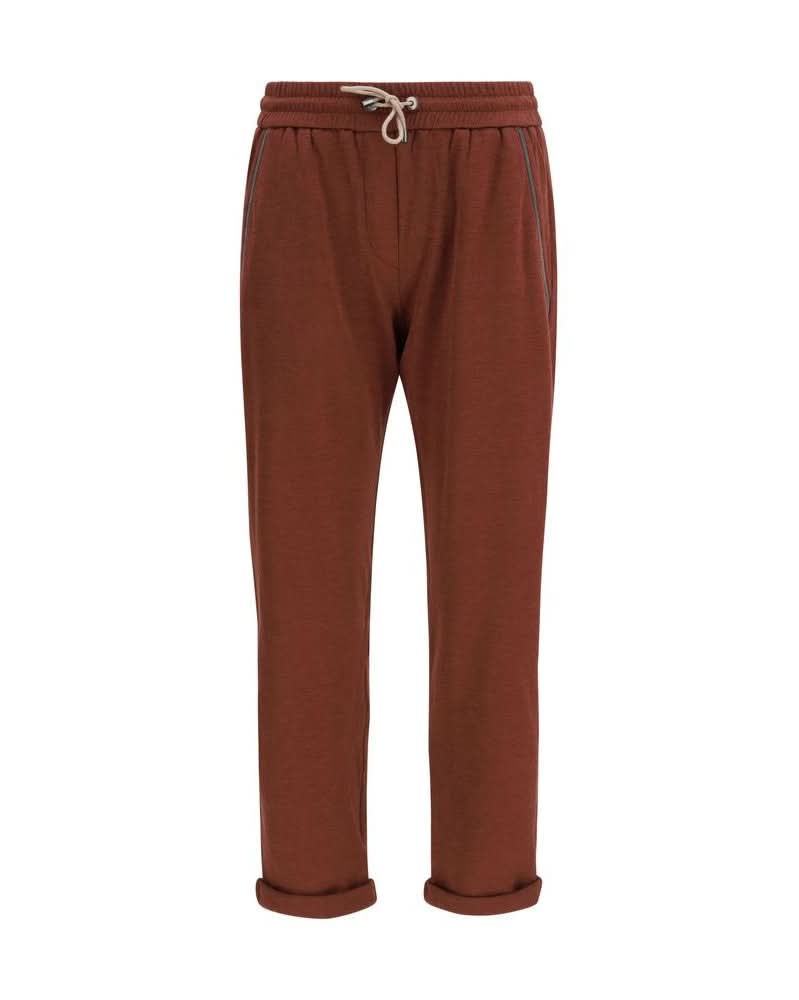 Brunello Cucinelli Cotton Bordeaux Pant Glam Steals