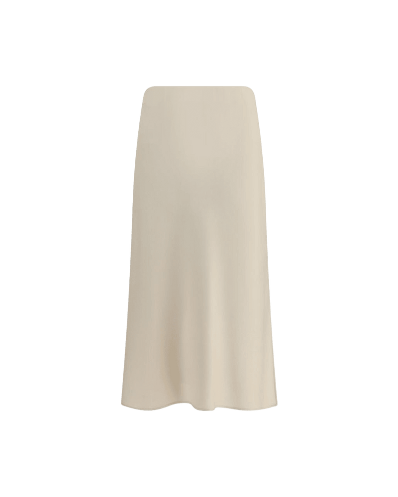 Brunello Cucinelli Cream Acetate Midi Skirt Glam Steals
