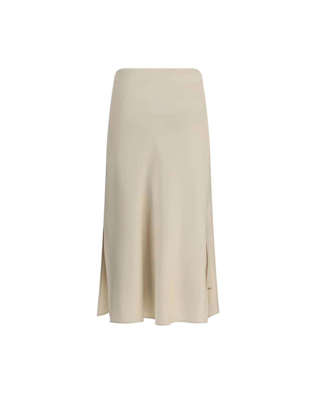 Brunello Cucinelli Cream Acetate Midi Skirt Glam Steals