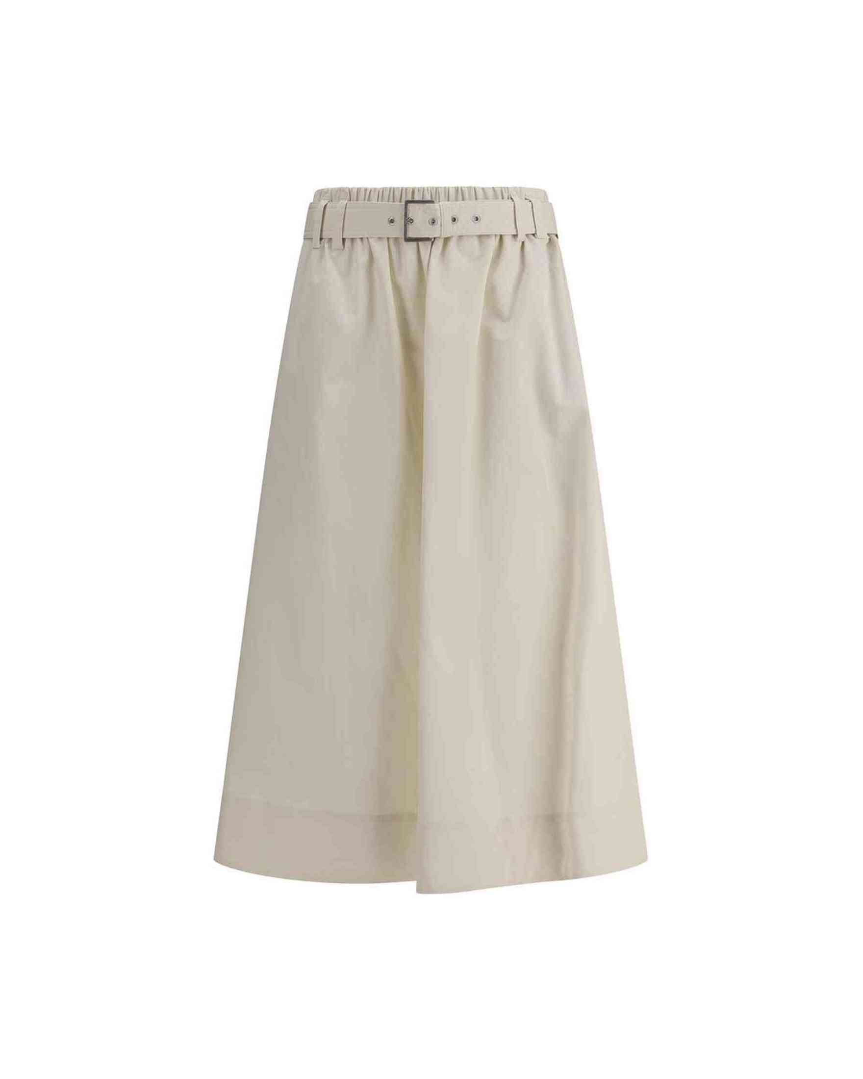 Brunello Cucinelli Cream Wide Long Skirt Glam Steals