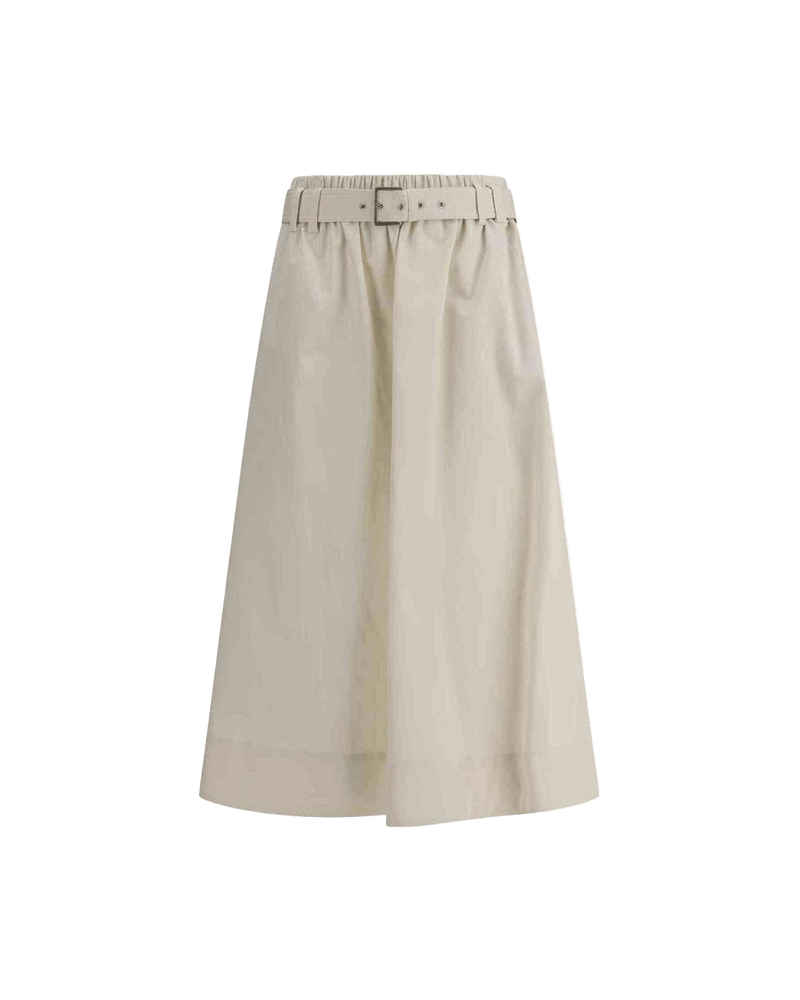 Brunello Cucinelli Cream Wide Long Skirt Glam Steals