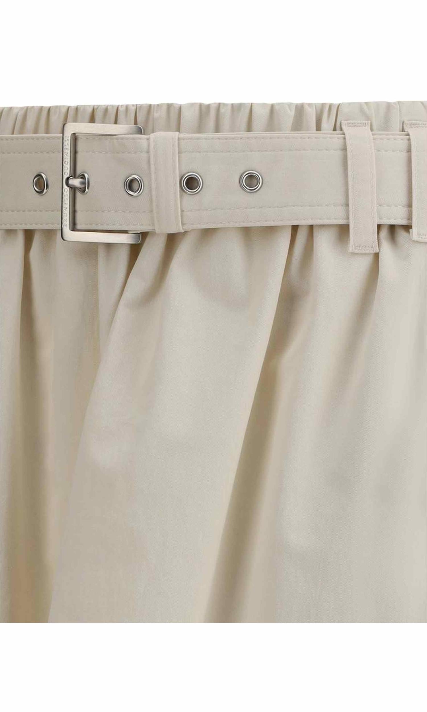 Brunello Cucinelli Cream Wide Long Skirt Glam Steals
