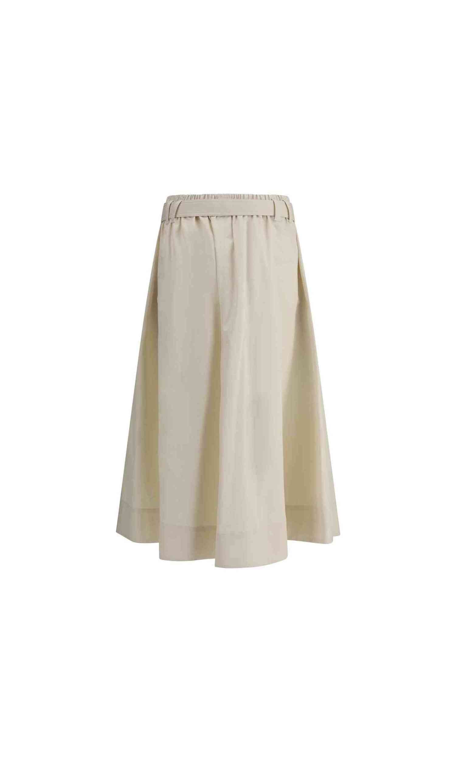 Brunello Cucinelli Cream Wide Long Skirt Glam Steals