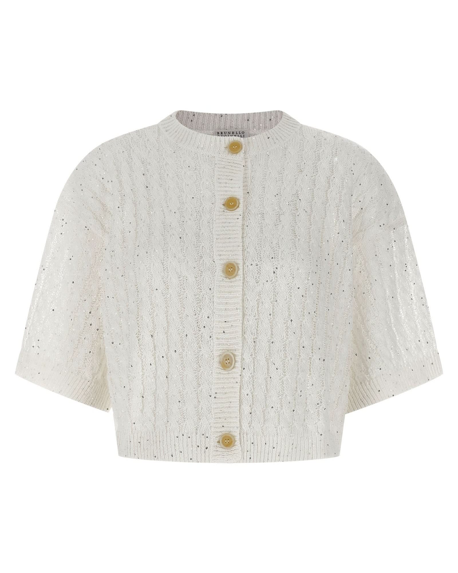Brunello Cucinelli Dazzling Cable Cardigan Glam Steals