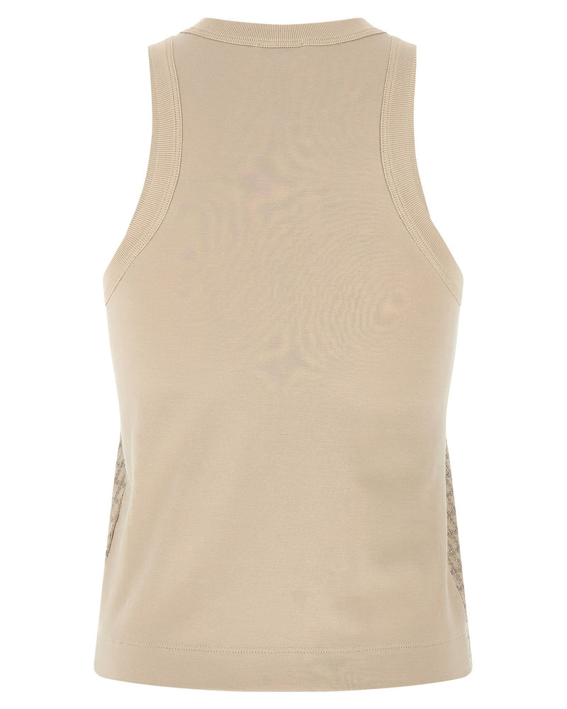 Brunello Cucinelli Dazzling Check Embroidery Top Glam Steals