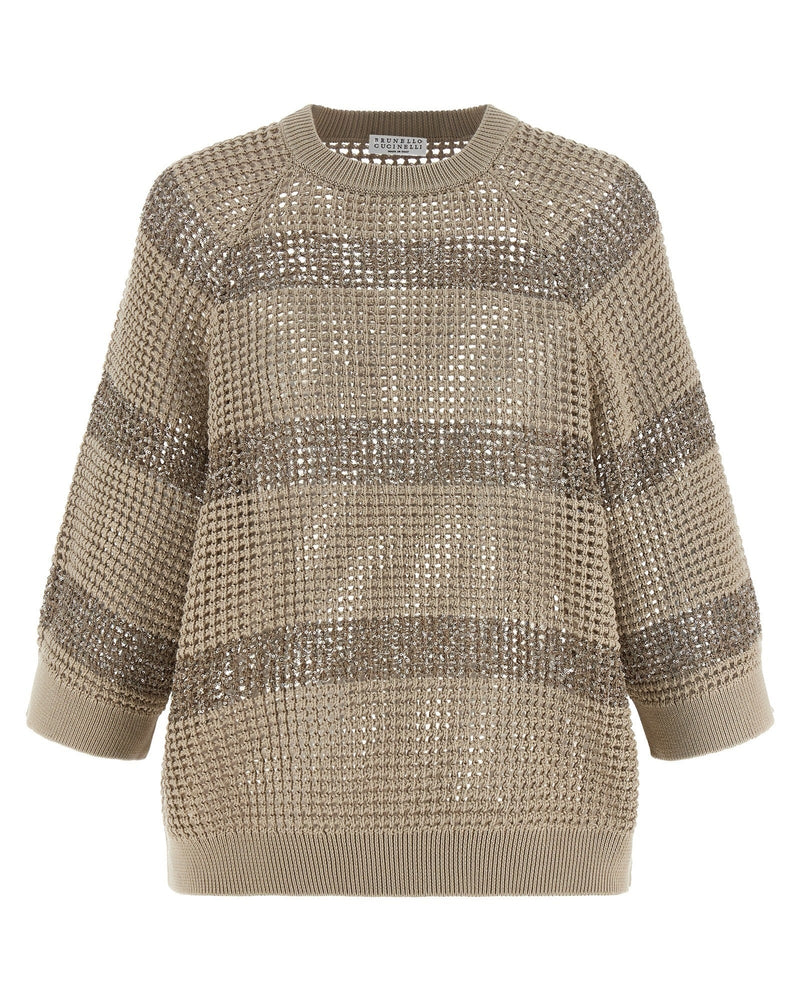 Brunello Cucinelli Dazzling Stripes Sweater Glam Steals