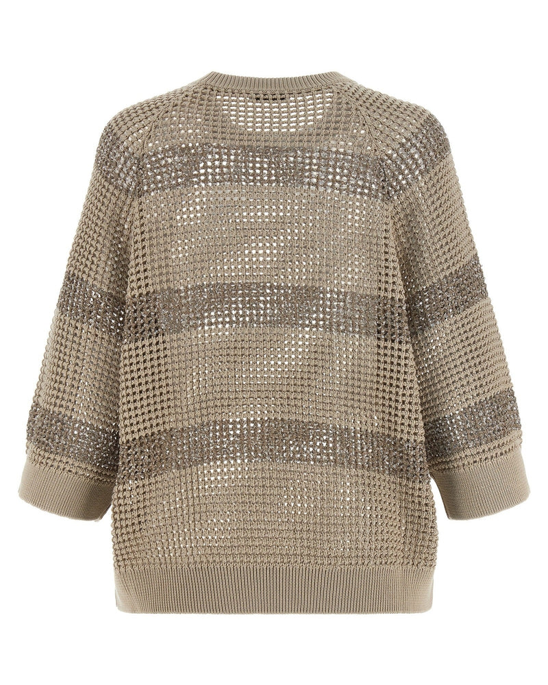 Brunello Cucinelli Dazzling Stripes Sweater Glam Steals