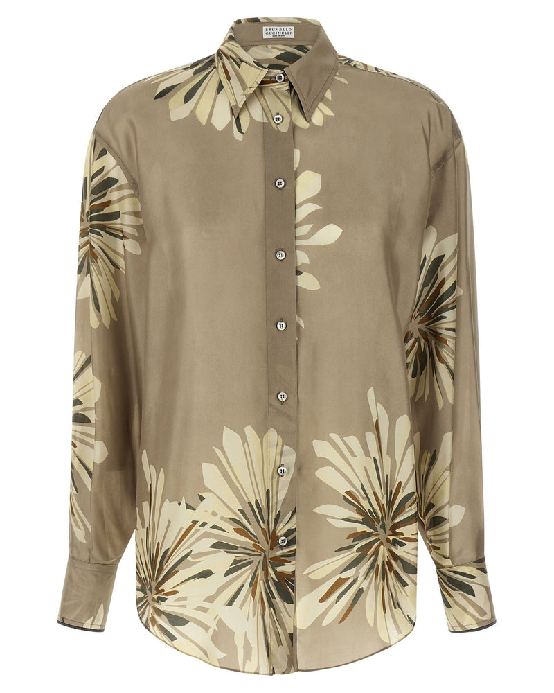 Brunello Cucinelli Floral Patterned Shirt Glam Steals