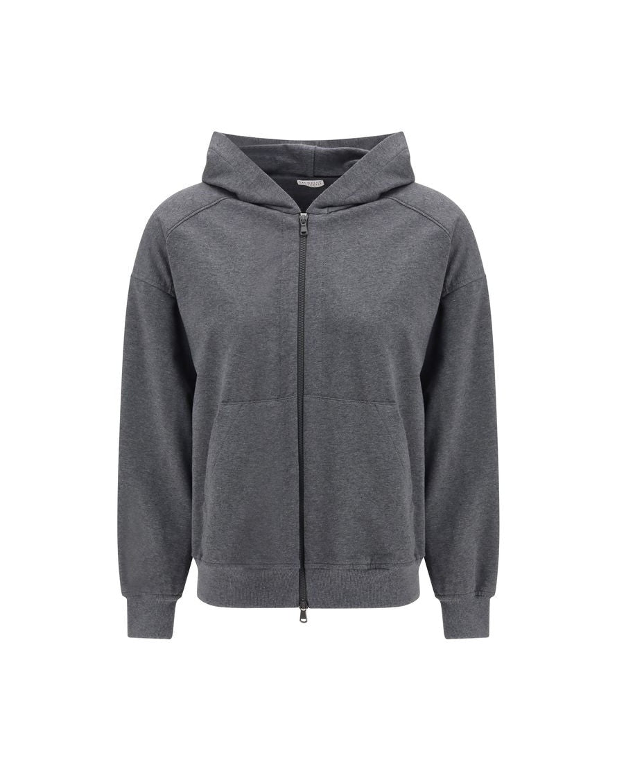 Brunello Cucinelli Gray Cotton Sweatshirt