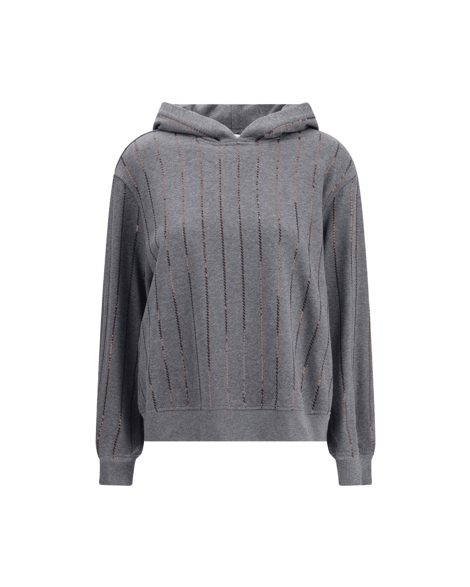 Brunello Cucinelli Gray Cotton Sweatshirt