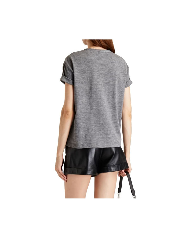 Brunello Cucinelli Gray Elastane T-shirt Glam Steals