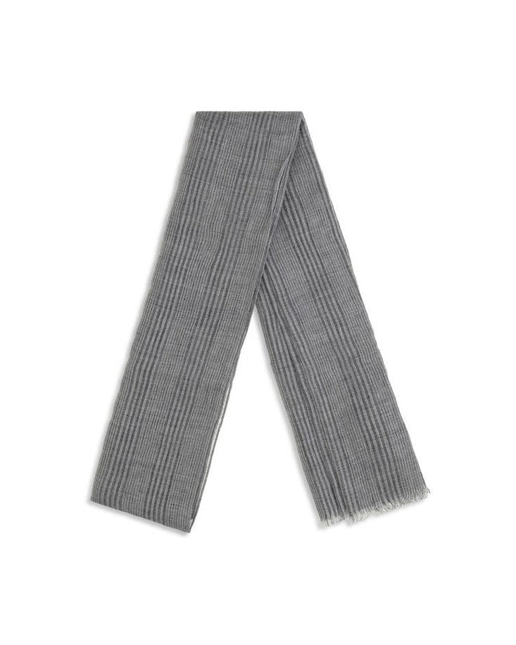 Brunello Cucinelli Gray Linen Scarf 
