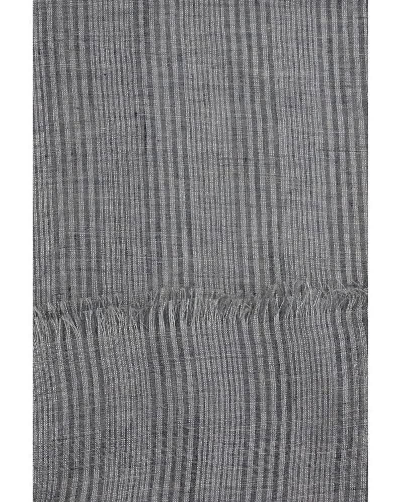 Brunello Cucinelli Gray Linen Scarf 