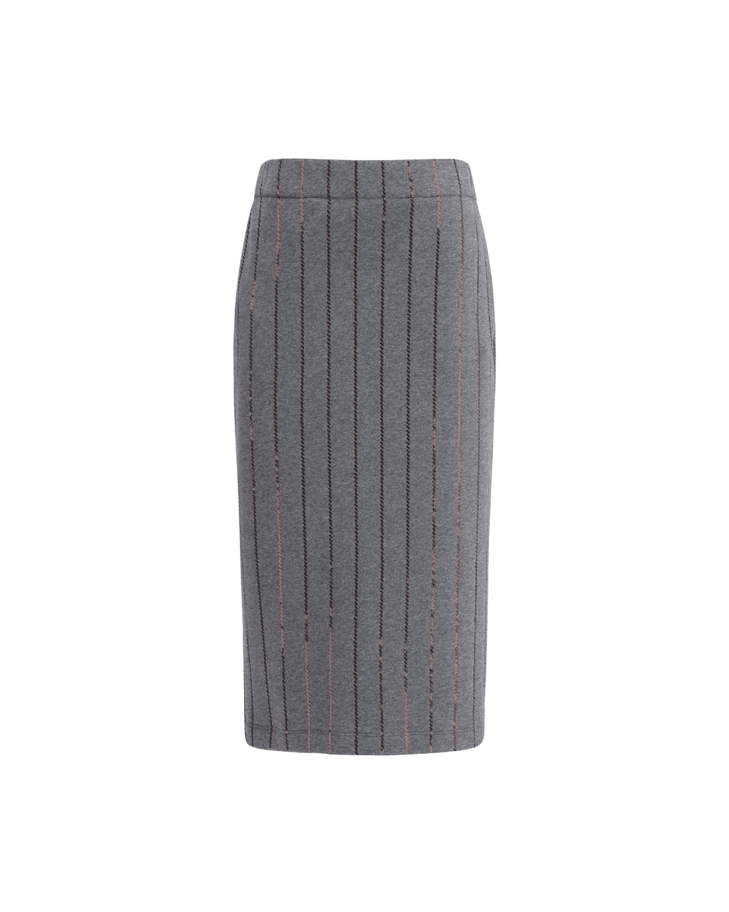 Brunello Cucinelli Gray Polyester Midi Skirt Glam Steals