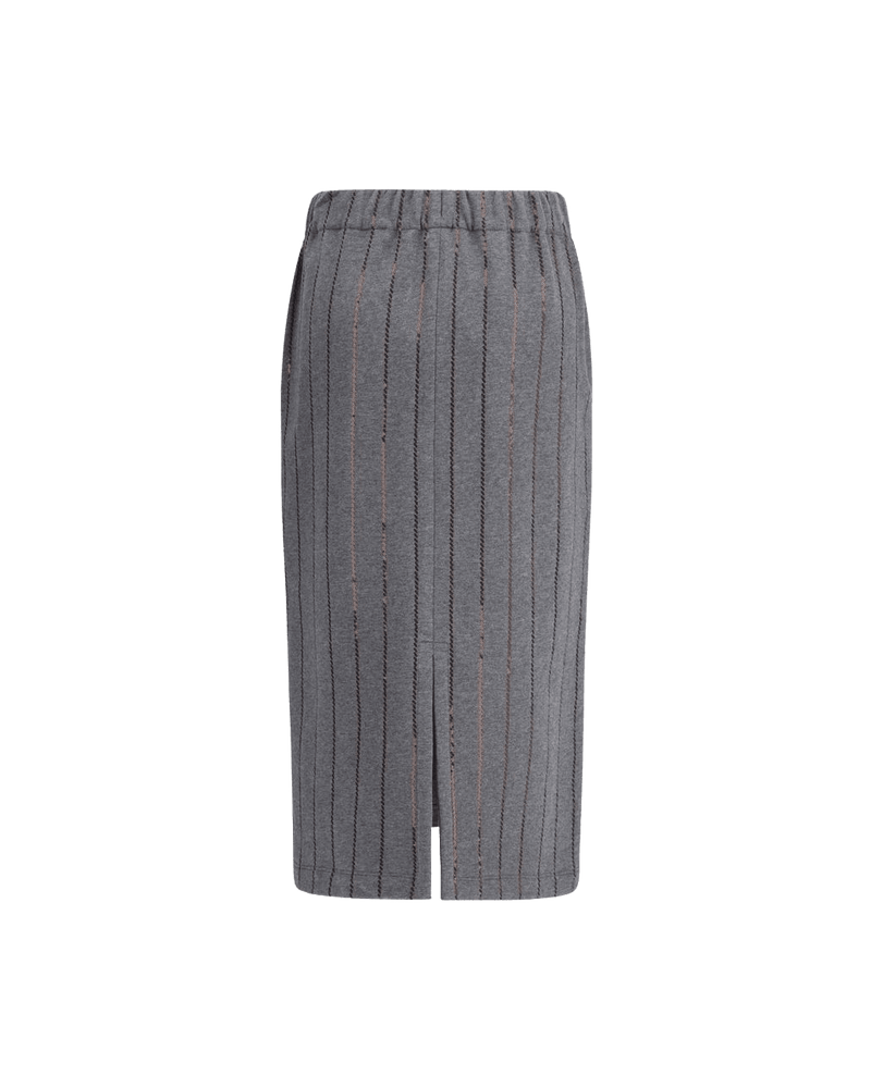 Brunello Cucinelli Gray Polyester Midi Skirt Glam Steals