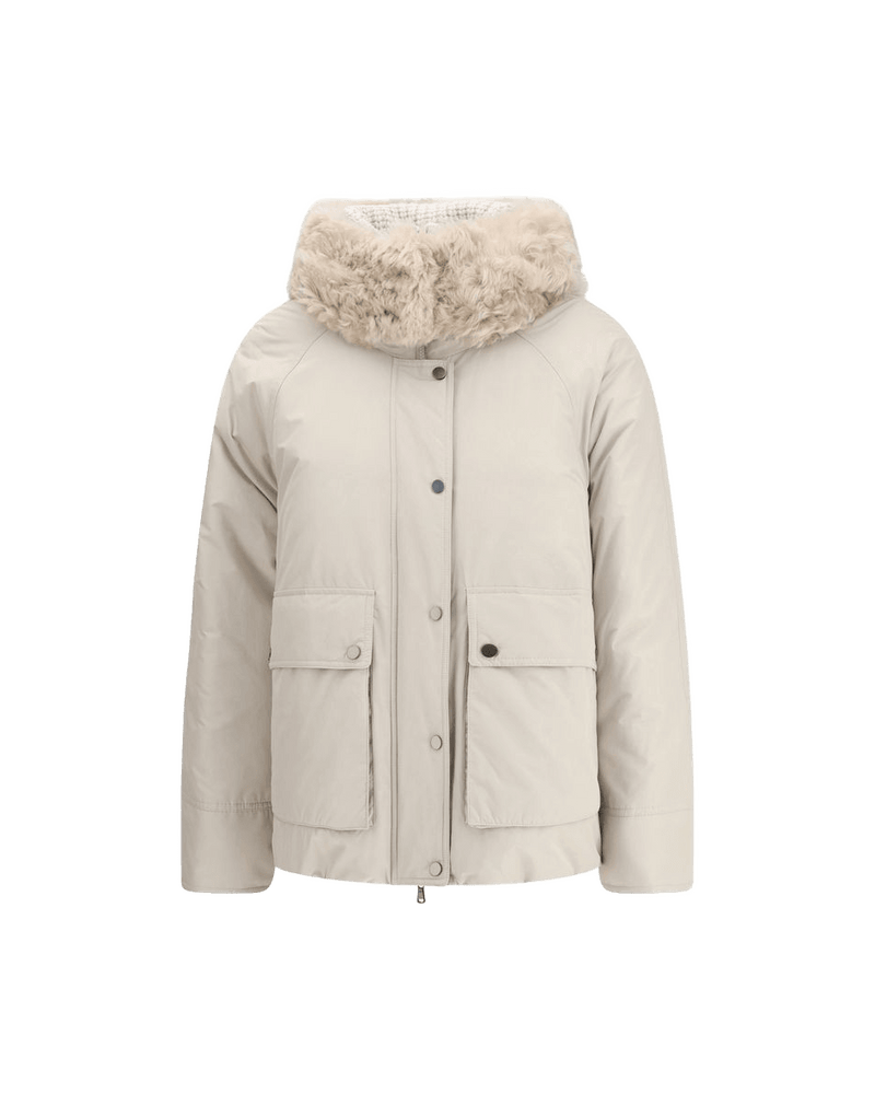 Brunello Cucinelli Gray Polyester Parka Glam Steals
