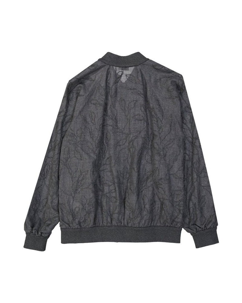 Brunello Cucinelli Gray Wool Virgin Bomber Glam Steals