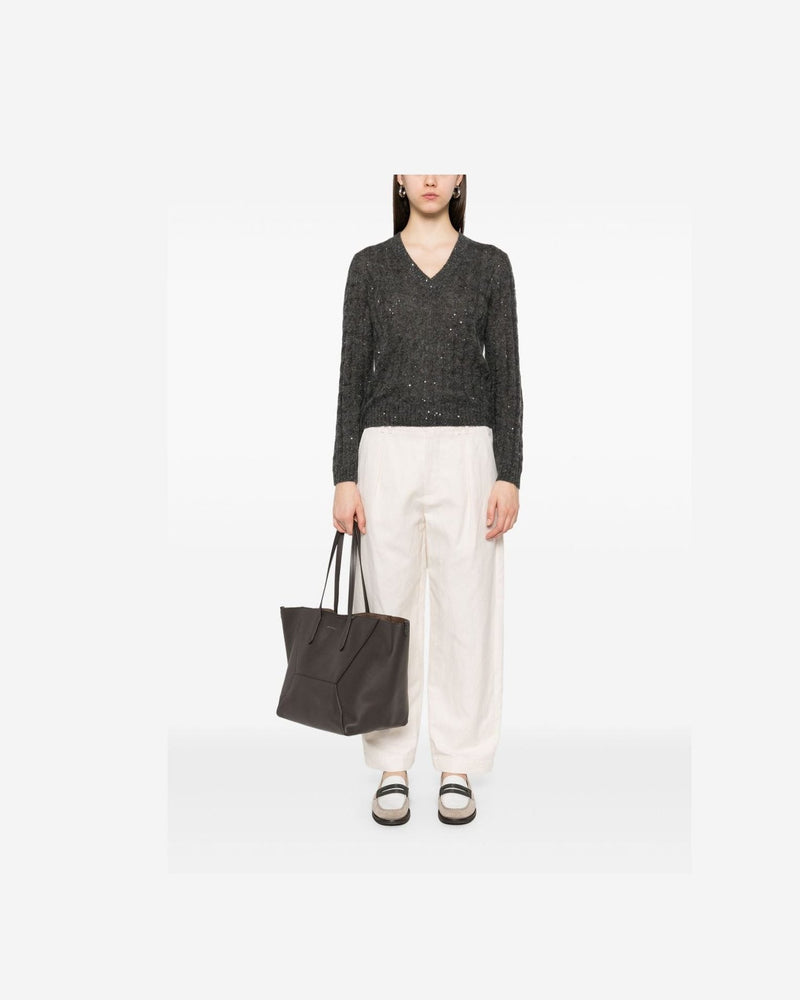 Brunello Cucinelli Grey Sweater Glam Steals