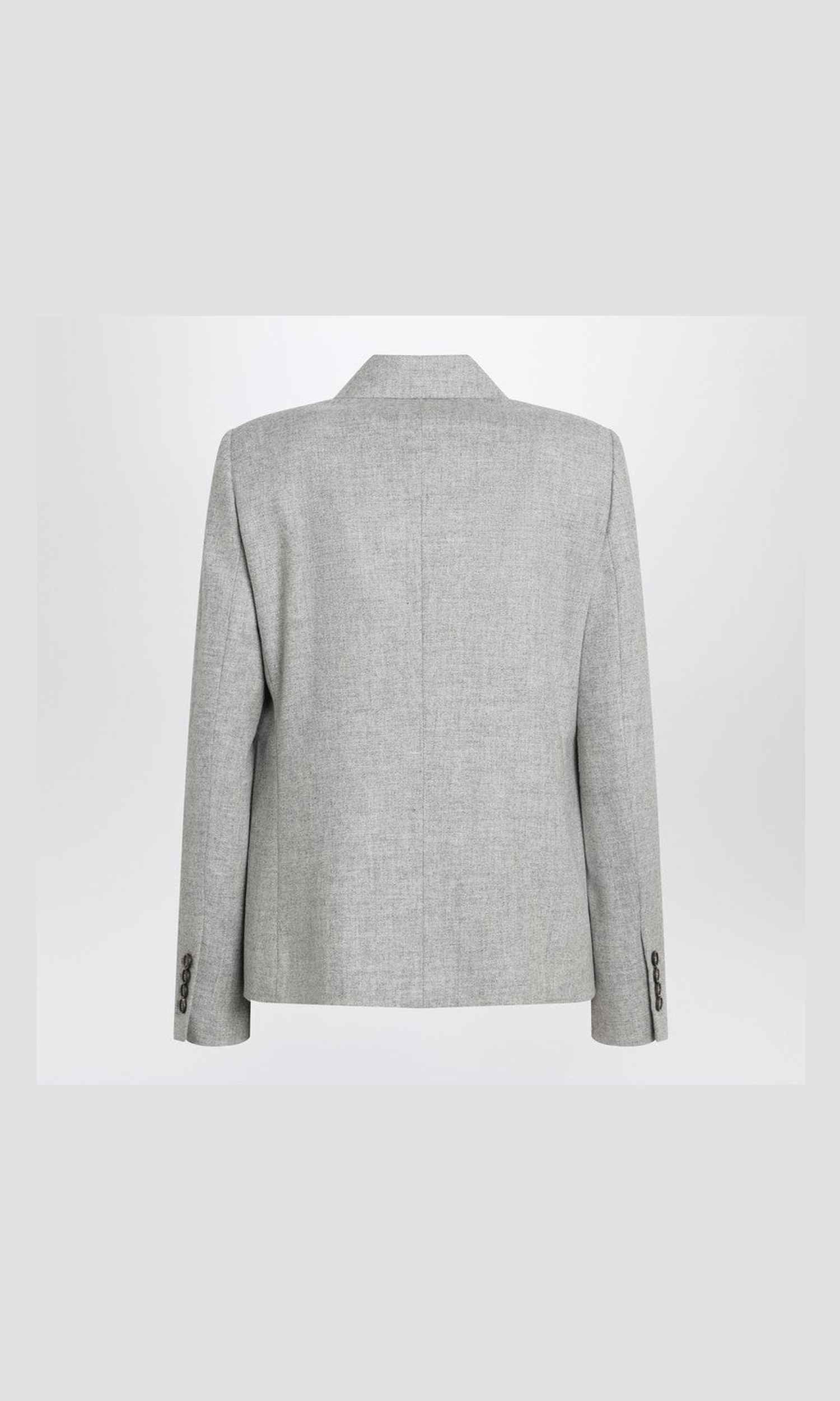 Brunello Cucinelli Grey Wool Double Breasted Jacket Glam Steals