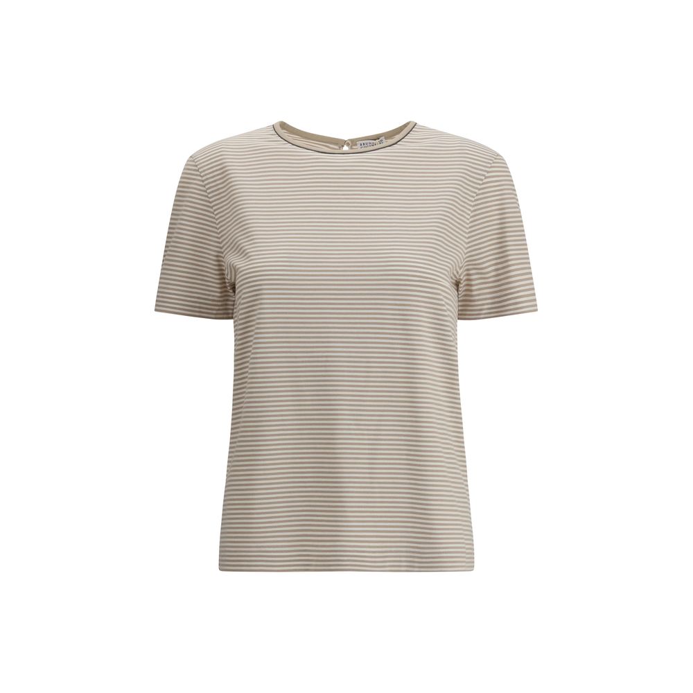 Brunello Cucinelli Jersey Striped T-shirt Glam Steals