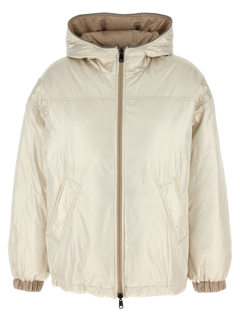 Brunello Cucinelli Laminated Reversible Down Jacket Glam Steals