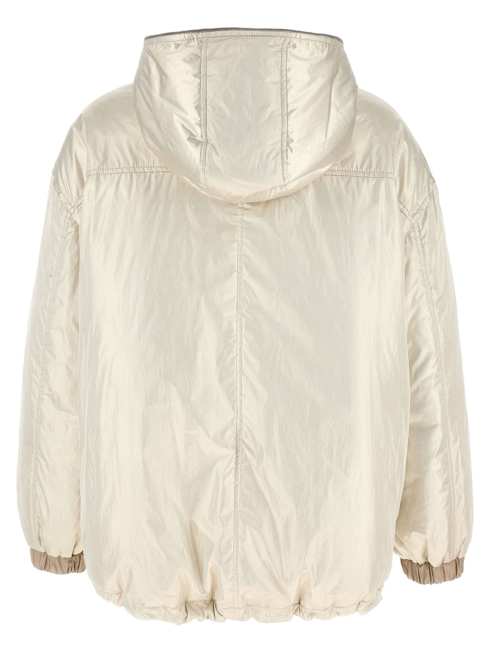Brunello Cucinelli Laminated Reversible Down Jacket Glam Steals