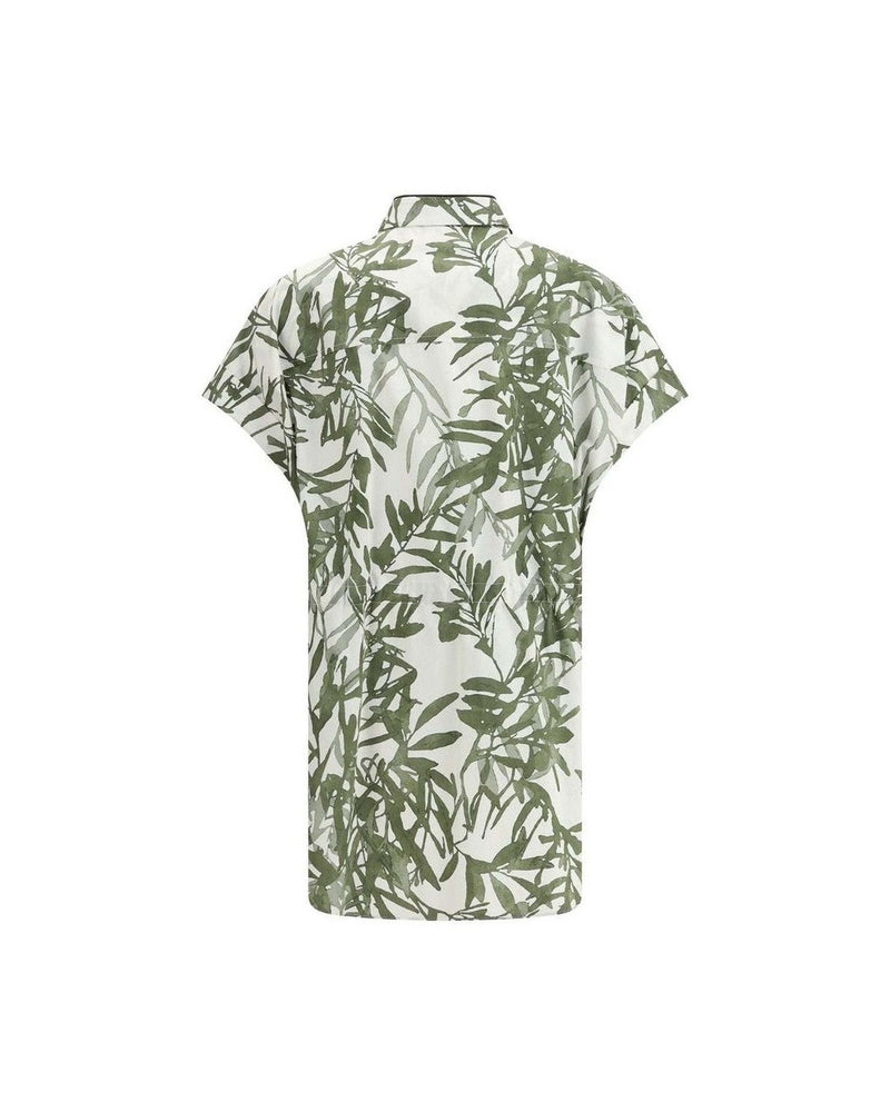 Brunello Cucinelli Leaf Print Long Shirt Glam Steals