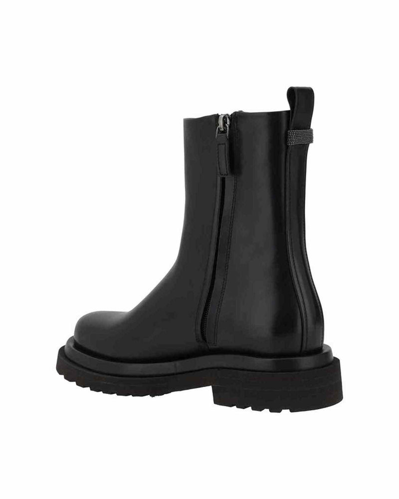 Brunello Cucinelli Leather Ankle Boots Glam Steals