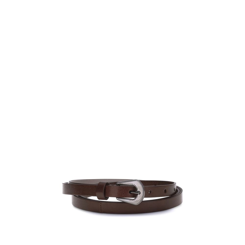 Brunello Cucinelli Leather Belt Glam Steals