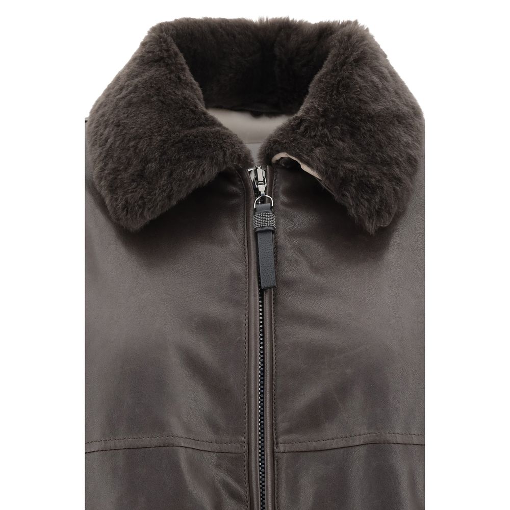 Brunello Cucinelli Leather Jacket Glam Steals