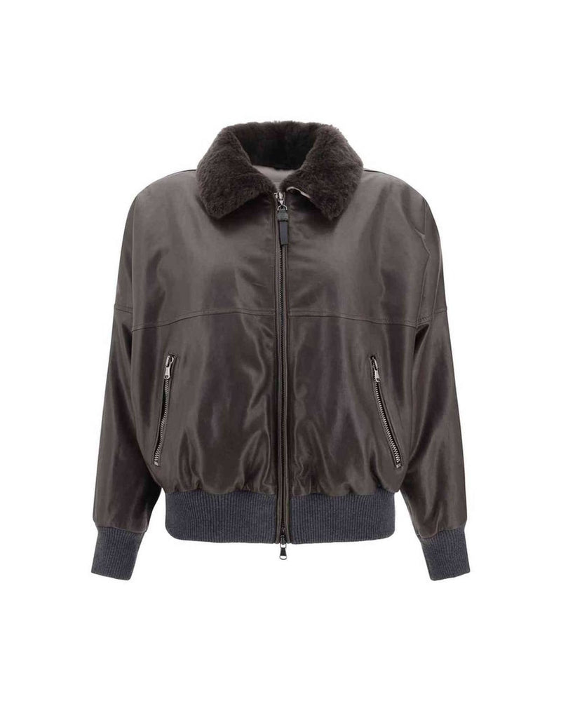 Brunello Cucinelli Leather Jacket Glam Steals