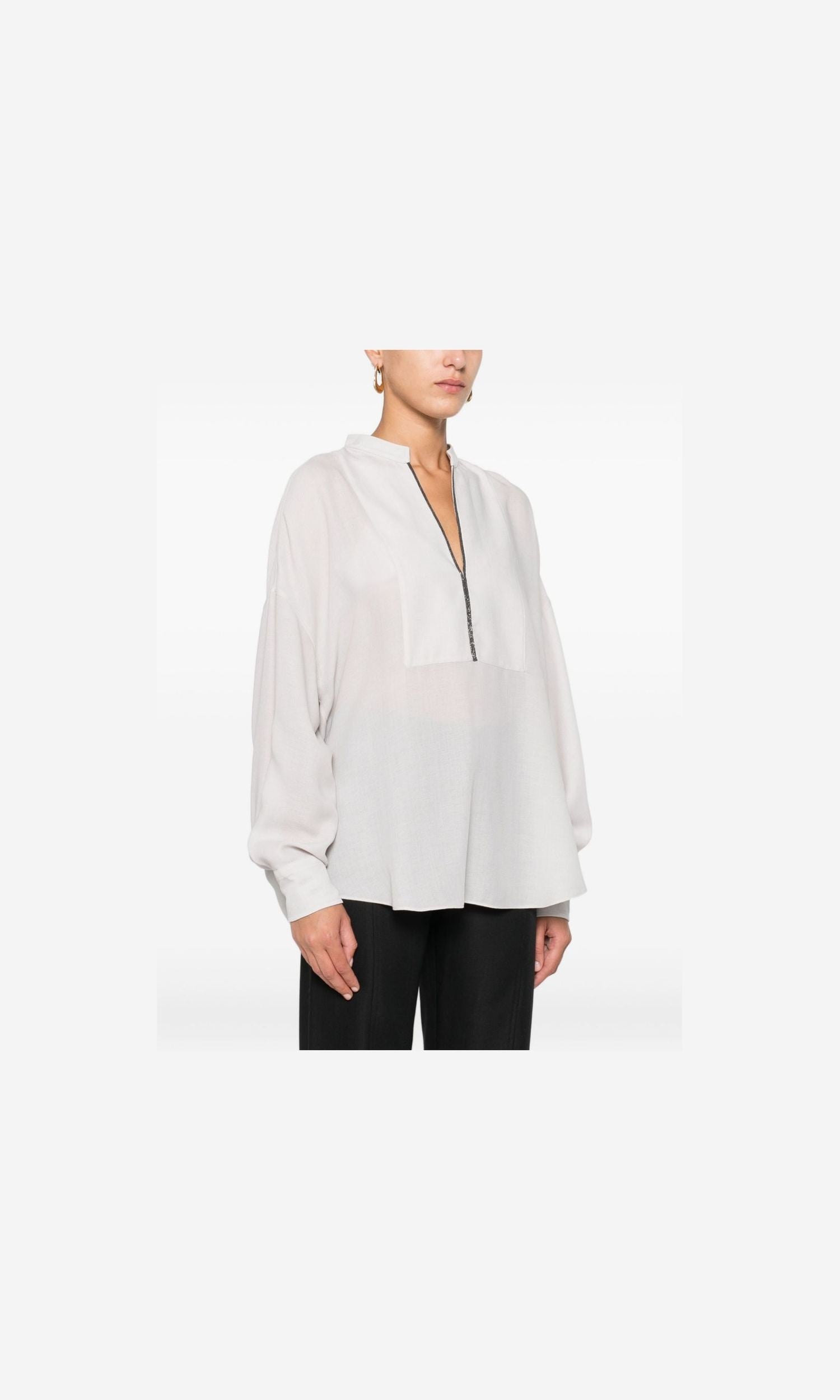 Brunello Cucinelli Light Grey Shirt Glam Steals