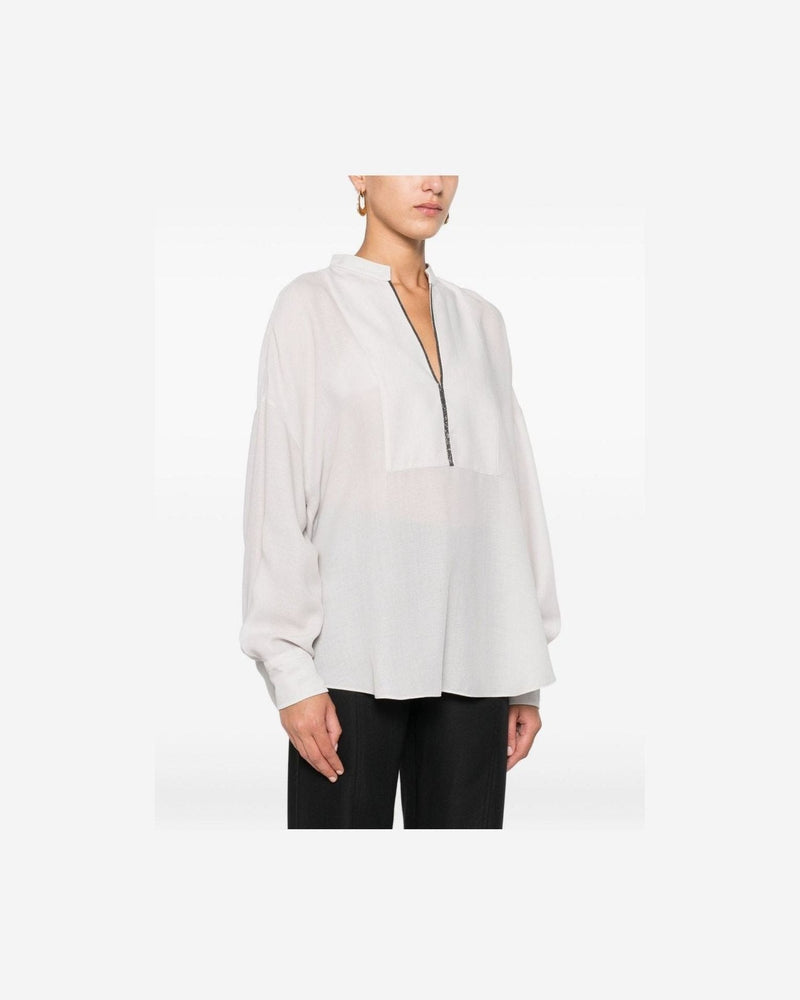 Brunello Cucinelli Light Grey Shirt Glam Steals